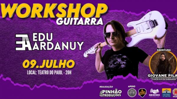 Semana do Rock - Workshop de bateria com Jean Gardinalli em Curitiba e Workshop de Guitarra com Edu Ardanuy em Curitiba