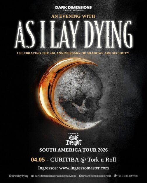 tinymce 69e11da847b309.48047924 — As I Lay Dying retorna a Curitiba em maio com nova formação e clássicos do metalcore