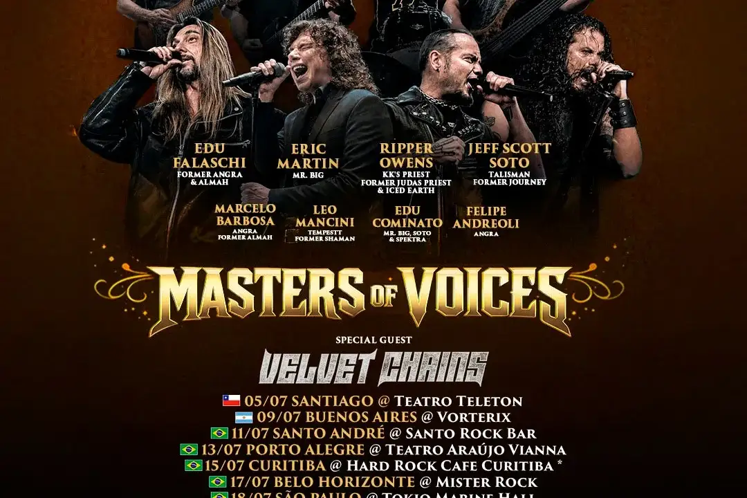 Masters of Voices faz show em Curitiba no Hard Rock Cafe em 15 de julho