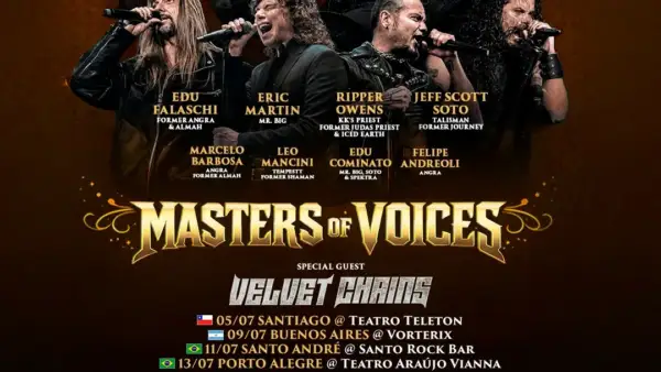 Masters of Voices faz show em Curitiba no Hard Rock Cafe em 15 de julho